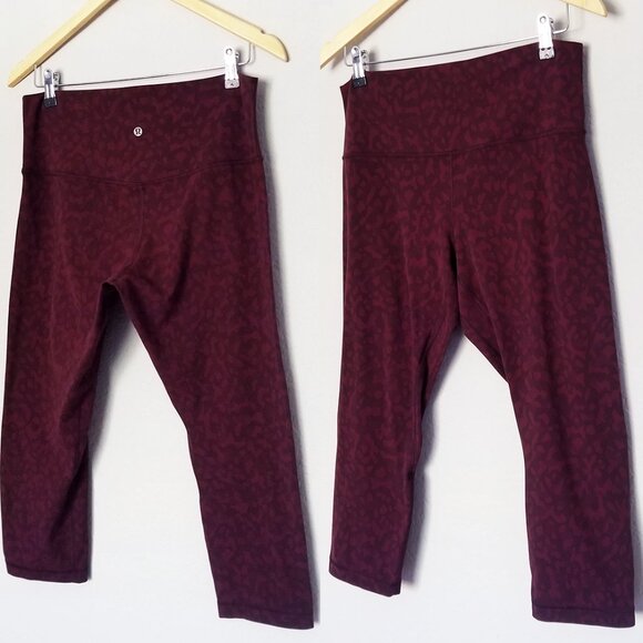 Lululemon Align Crop Legging Inseam 21" Formation Camo Dark Adobe Multi Size 12 - Picture 13 of 14